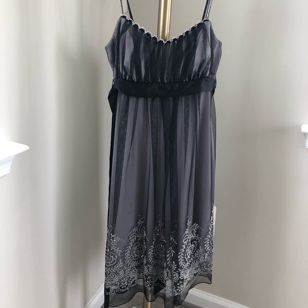 Black lace formal dress